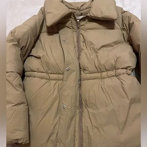 Tan puffer jacket